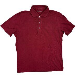 Spier & Mackay Polo Shirt Short Sleeve Mesh Fabric Red Cotton Large